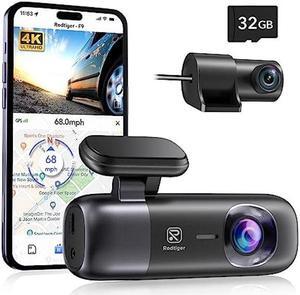 REDTIGER Dash Cam 4K Front and Rear 1080P, WiFi GPS Car Camera with Free 32GB SD Card, Dual Dash Camera for Cars, Loop Recording, Night Vision, Parking Mode, Smart App Control, Support 256GB Max