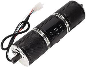 Waterproof Bluetooth Motorcycle Stereo Speakers, Built in Installation Tool, Plug and Play, 10M Connections Distance, DC 12V Audio Sound System for 7/8 to 1.25 in Handlebars(Black)