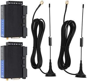 2Pcs Wireless Transceiver RS232/485/422-LORA DC12-36V Remote Radio Transmission Module with Antenna