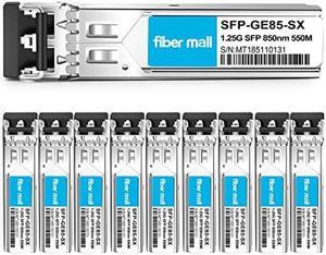 1G SFP SX for HPE ProCurve J4858C J4858B J4858A HPE Aruba J4858D 1000BASE-SX SFP Mini-GBIC Transceiver Module 850nm 550m LC Multi Mode Pack of 10