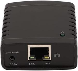 GOWENIC USB Printer Server, Printer Network Sharer, TCP/IP LPR Print Server, Wireless Extender Sharer, 10/100Mbps RJ45 LAN 1 Port USB Ethernet Extension Adapter, 100-240V(#3)