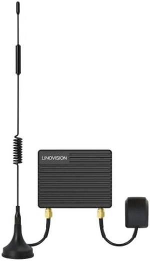 LINOVISION Mini Industrial 4G LTE Router with Low Power Consumption, GPS, RS232/RS485, DI/DO, USB Dongle Mode for Computer, Cellular Router for Vending Machine, Vehicles, Robots with Solar Battery