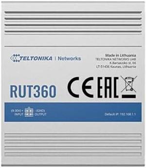 Teltonika RUT360100100 Industrial 4G LTE Cat6 Cellular Router, 4G LTE Wi-Fi Router with DI/DO, Advanced VPN, Certified by Verizon/AT&T/T-Mobile