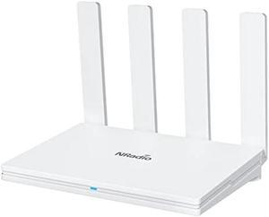 NRadio WiFi Router, AC1200 Dual Band Wireless 4G LTE Router with SIM Card Slot, Unlocked Mobile Hotspot for Home Office - Plug and Play (4 Antenna),C6