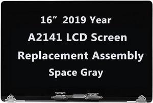 Daplinno 16" LCD Screen Replacement for MacBook pro A2141 EMC 3347 Retina True Tone 2019 LCD Screen Replacement Display Assembly MVVL2LL/A MVVM2LL/A 661-14200(Space Gray)