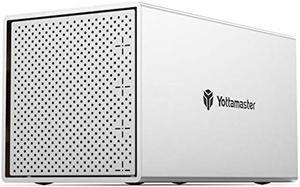 Yottamaster 4 Bay Hard Drive Enclosure, Aluminum 4 Bay SATA 2.5/3.5 Inch External HDD Enclosure SATA3.0, Support 64TB (4 x16TB),Non-RAID Direct Attached Storage (DAS) with Fan Data Storage [PS400U3]