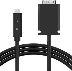 FKA USBC Dock Cable for Dell WD15 Docking Station DsiplayPort Dock Cable Compatible with Dell K17 K17A K17A001 26ft Black