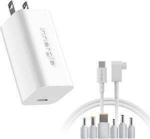 [Bundle Pack: Innergie 60C + Innergie C-T] Innergie 60W USB-C Wall Charger and 1.5m USB-C Cord with Universal Laptop Connector Tips to Fit Most Laptops
