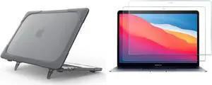 ProCase Heavy Duty Case for MacBook Air 13 Inch 2020 2019 2018 Release Bundle with 2 Pack MacBook Air 13 / Pro 13 Screen Protector