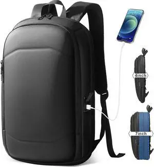 hk Business Backpack for Men 17 Inch,Slim & Expandable Waterproof Travel Laptop Backpack with USB Charging,Anti-Theft Lightweight Large Work Computer Bag,College Laptop Backpacks Gifts for Men Women