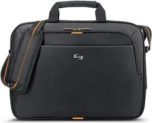 Solo New York Ace Slim Brief Laptop Briefcase, 15.6 Inch, Black