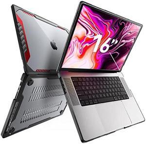 SUPCASE Unicorn Beetle Case for MacBook Pro 16 Inch M3 Pro/Max (2023) & M2 Pro/Max A2780 (2023) & M1 Pro/Max A2485 (2021), Dual Layer Hard Shell Protective Cover for MacBook Pro 16" (Black/Red)