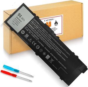 Wymisnit 91Wh MFKVP T05W1 Battery for Dell Precision 15 7510 7520 M7510 17 7710 7720 M7710 Series, TO5W1 0TWCPG 451-BBSF 451-BBSB TWCPG GR5D3 0FNY7 1G9VM M28DH, 72Wh T05W1 11.1V / 91Wh MFKVP 11.4V