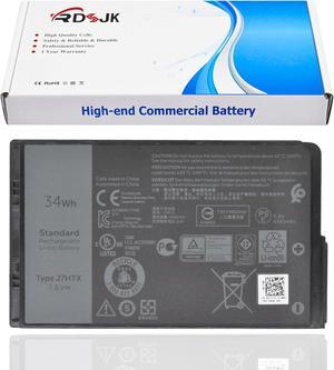 J7HTX 7XNTR FH8RW 2JT7D Laptop Battery for Dell Latitude 7202 7212 7220 Rugged Extreme Tablet Series 02JT7D 0FH8RW 27JT0 ORPTJ 07XNTR 0J7HTX J82G5 451-BCDH 0J82G5 7.6V 34Wh 4342mAh 4-Cell