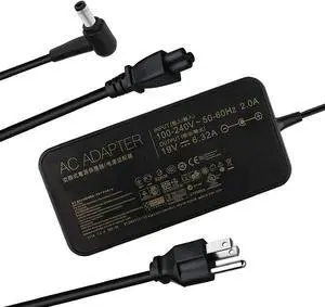 120W 19V 6.32A Laptop Charger Fit for PA-1121-28 A15-120P1A Asus Rog GL551J GL552VW GL553V GL752VW GL753VE N550JK N550JX ZX53VW FX53VD G56JK N56JR Power Supply Adapter