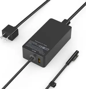127W Surface Book 3 Laptop Charger for 102W Surface Book 2, Book 1, Windows Surface Pro/Surface Laptop Studio/Laptop/Go, Powerful Magnetic Plug and LED,10FT Cable