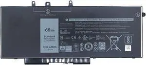 Hubei GJKNX GD1JP 0GD1JP DY9NT 0DY9NT 5YHR4 451-BBZG Laptop Battery Replacement for Dell Latitude 5480 5580 5280 5590 5490 E5480 E5580 E5490 E5590 Precision 15 3520 3530 Series (7.6V 68Wh)