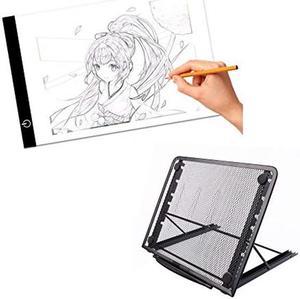 A4 LED Tracing Light Box 3 Level Adjustable Brightness USB Powered for Diamond Paint Artists Drawing Sketching Animation Designing Stenciling A4 Tracing Board  Stand