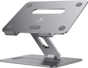 brocoon Adjustable MacBook Stand for Desk, Ergonomic Aluminum Laptop Riser with Heat-Vent, Compatible for 10-17" Laptops