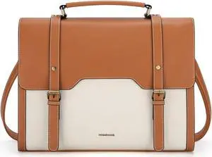 Missnine Laptop Bag 15.6 inch Canvas Messenger Bag for Women Professional Work Bag Shoulder Bag Travel, Office, Business