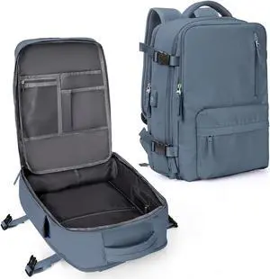 VECAVE Carry On Backpack for Women,Large Travel Backpack Flight Approved,Waterproof 17 Inch Laptop Backpack Business Work Backpacks Men Mochila De Viaje Blue