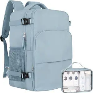 Sinaliy Travel laptop Backpack for Women, Personal Item Size Flight Approved, 16 Inch Laptop Bag with Multi-Pockets, College Computer Bag, Waterproof Carry On Backpack Casual Daypack Backpack