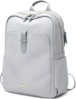 GOLF SUPAGS Laptop Backpack Purse for Women Fits 14 Inch Notebook Casual Daypack Work Travel College Bookbag Fashion Computer Bag (Pale Grey, 14 Inch)