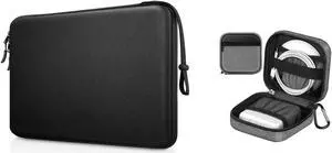 FINPAC Hard Laptop Sleeve w/Charger Case for MacBook Pro 14 Inch 2023-2021 M3/M2/M1, MacBook Air 13 2022-2018, MacBook Pro 13 2022-2016