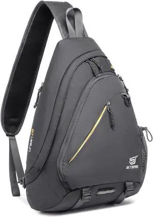 SKYSPER Sling Laptop Bag (Up to 13 Inch) - 18L Crossbody Sling Backpack Travel Shoulder Bag Hiking Daypack for Men Women(Darkgrey)