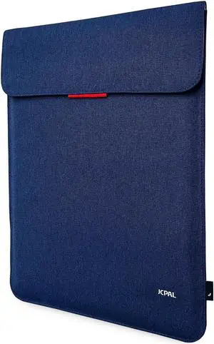 JCPal Fraser Slim Laptop Sleeve - Minimalist Protective Case with Magnetic Closure and 360-Degree Protection for 13-inch and 14 inch Laptops and Tablets (Navy Blue)