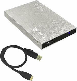 HWAYO 2.5'' HDD 750GB Ultra Slim Portable External Hard Drive USB3.0 Storage for Xbox One Console, PC, Laptop, MacBook (Silver)