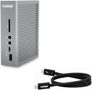 CalDigit TS3 Plus Thunderbolt 3 Dock with 2 Meter Thunderbolt 4 Cable Bundle for Mac and Windows PC