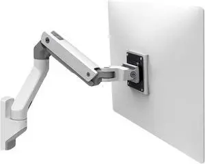 Ergotron - HX Single Ultrawide Monitor Arm, VESA Wall Mount - for Monitors Up to 49 Inches, 20 to 42 lbs, Less Than 8 Inch Display Depth - Standard Pivot, White