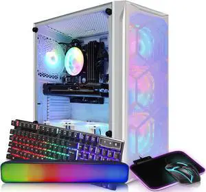STGAubron Gaming Desktop PC, Intel Core i7 3.4G up to 3.9G, 32G RAM, 1T SSD, Radeon RX 5700 8G GDDR6, 600M WiFi, BT 5.0, RGB Fan x 6, Windows 11 Home