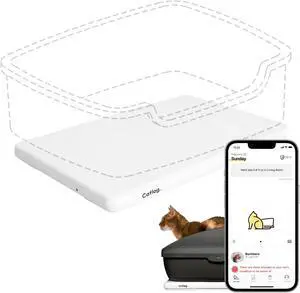 Catlog Board - Smart Litter Box Monitoring System, Healthcare, Scale, Weight, Automatic Recording, Works with Any Litter Box, IoT, Smartdevice, App, Excretion, for Cat, All Breeds