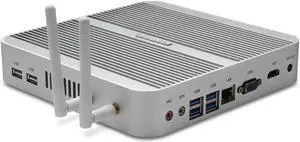 KINGDEL Mini Desktop Computer, Fanless Mini PC with core i5 CPU, 16GB RAM, 256GB SSD, HD Port, VGA, 4xUSB 3.0, Metal Case, Silent Working, WF