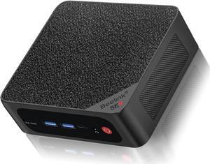 Beelink Mini PC SER5 MAX, AMD Ryzen 7 5800H(8C/16T,up to 4.4 GHz),Mini Computer 16GB DDR4 RAM 500GB M.2 SSD Graphics 8 core 2000 MHz Wifi6/BT5.2/HDMI+DP+Type-C,Support Three-Screen Display
