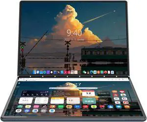 Ruchonin 2-in-1 13.5" 2.5K Dual Screen Touch Laptop Intel 12th Gen CPU Alder Lake-N N100 Windows 11 Home 16GB RAM 512GB SSD (Gray)