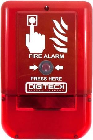 DIGITECK Plug&Play Site Alert Battery Operated Interlinkable Fire Alarm System LED Strobe Siren Horn Sound Weatherproof Outdoor Indoor