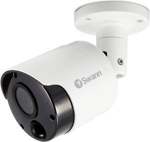 Swann Home Security Camera, POE Cat5e NVR 4K HD Video, Indoor or Outdoor Wired Surveillance CCTV, Color Night Vision, Heat Motion Detection, Metal Housing, Face Recognition, 2-Way Talk