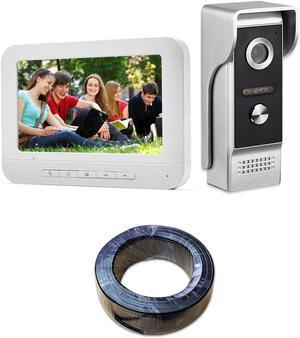 AMOCAM Video Doorbell Intercom Door Phone System, Outdoor Camera + Indoor Monitor + RVV4 Wirefor Home Villa Apartment