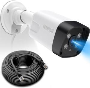OHWOAI POE Security Camera Outdoor, Ethernet Outdoor IP Camera, Wired Surveillance Video Camera, 4K POE Bullet Camera, Home IP 8MP Camera, Work POE Camera System