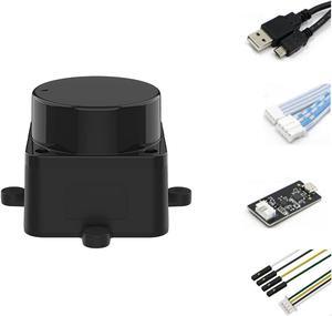 youyeetoo FHL-LD19 Lidar Sensor - 12Meter (39ft) 360deg Ranging - Walnut Size, 30K lux Resistant - Provide ROS/ROS2/C/C++ SDK Raspberry Tutorial for Robots Drone SLAM, Lidar Scanner Kit with Adapter