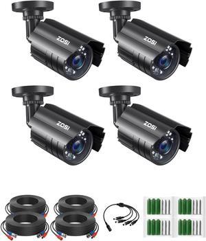 ZOSI 4PK 1920TVL 1080P Security Camera 3.6mm Lens 2.0MP CCTV Camera Home Security Day Night Waterproof Camera for 720P/1080N/1080P/5MP/4K Analog DVR Systems