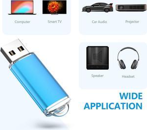 KOOTION Flash Drive 32GB 10 Pack USB 2.0 Thumb Drive Capped Memory Stick Jump Drive, Blue