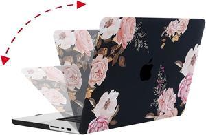 MOSISO Compatible with MacBook Pro 16 inch Case 2021 Release A2485 M1 Pro  M1 Max Plastic Peony Hard Shell CaseKeyboard Cover SkinScreen ProtectorLaptop Shoulder Bag Black