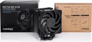 Noctua NH-U12A chromax.Black CPU Cooler with NA-HC8 chromax.Black heatsink Cover