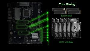 Biostar TZ590-BTC Duo (Intel 10th and 11th Gen) LGA 1200 Intel Z590 9 GPU Support GPU Mining Motherboard.