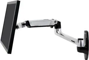 Ergotron - LX Single Monitor Arm, VESA Wall Mount - for Monitors Up to 34 Inches, 7 to 25 lbs - Polished Aluminum