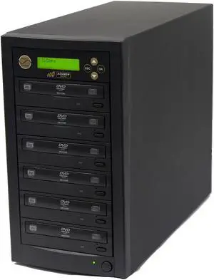 Acumen Disc 1 to 5 DVD CD Duplicator - Multiple Discs Copier Tower Machine with 24x Writers Burners Drives (Standalone Audio Video Copy Duplication Device Unit)